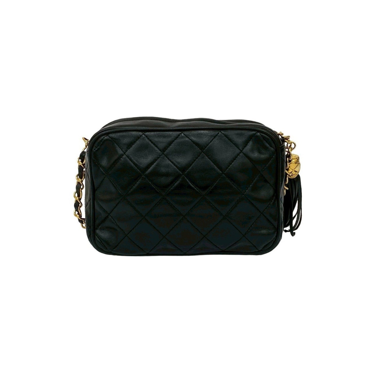 Chanel Matelasse Coco Mark Tassel Lambskin Chain Shoulder Bag