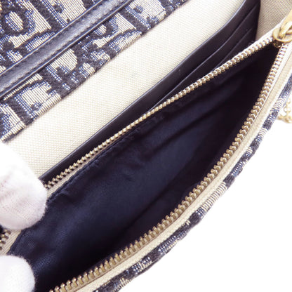 Christian Dior Trotter Pattern Chain Wallet
