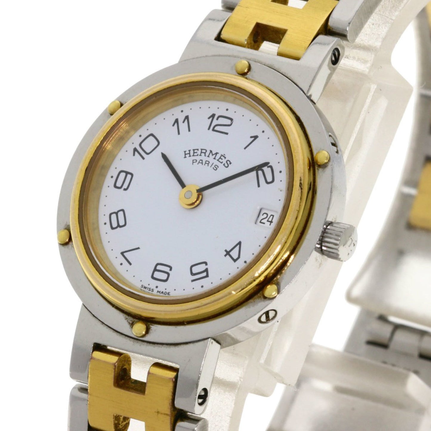 Herms Clipper Watch With Old Buckle