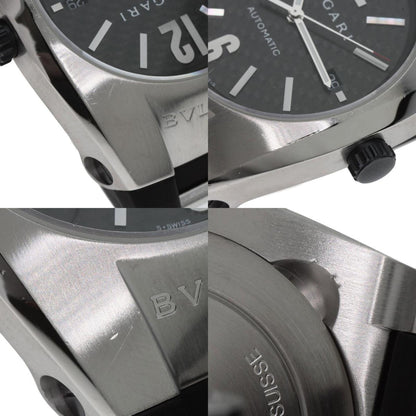 Bvlgari Eg40S Ergon Carbon Watch Stainless Steel Rubber