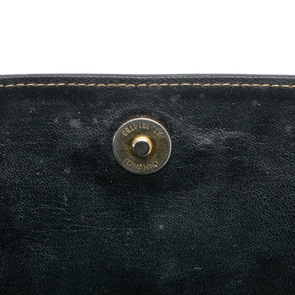 Burberry Nova Check Handbag Shoulder Bag 2Way Black Leather