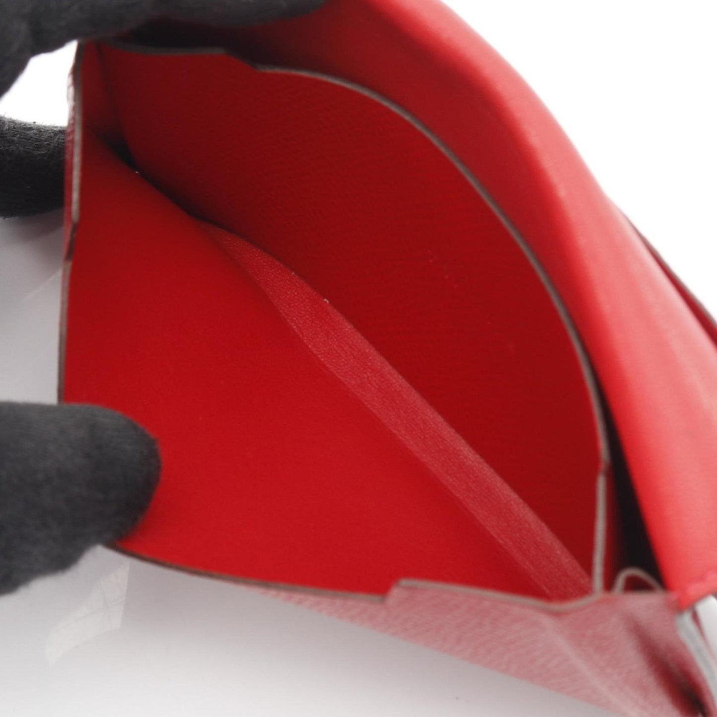 Hermes Herms Etui Smart Classic Rouge Piment Bifold Wallet