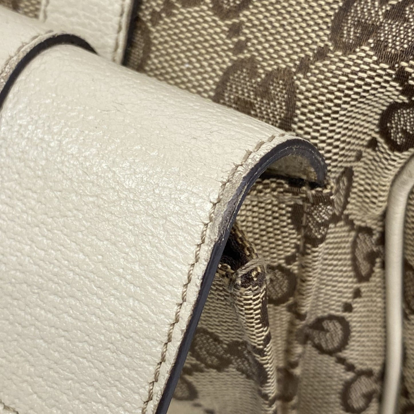 Gucci Gg Canvas Handbag 153026 Brown Beige Champagne