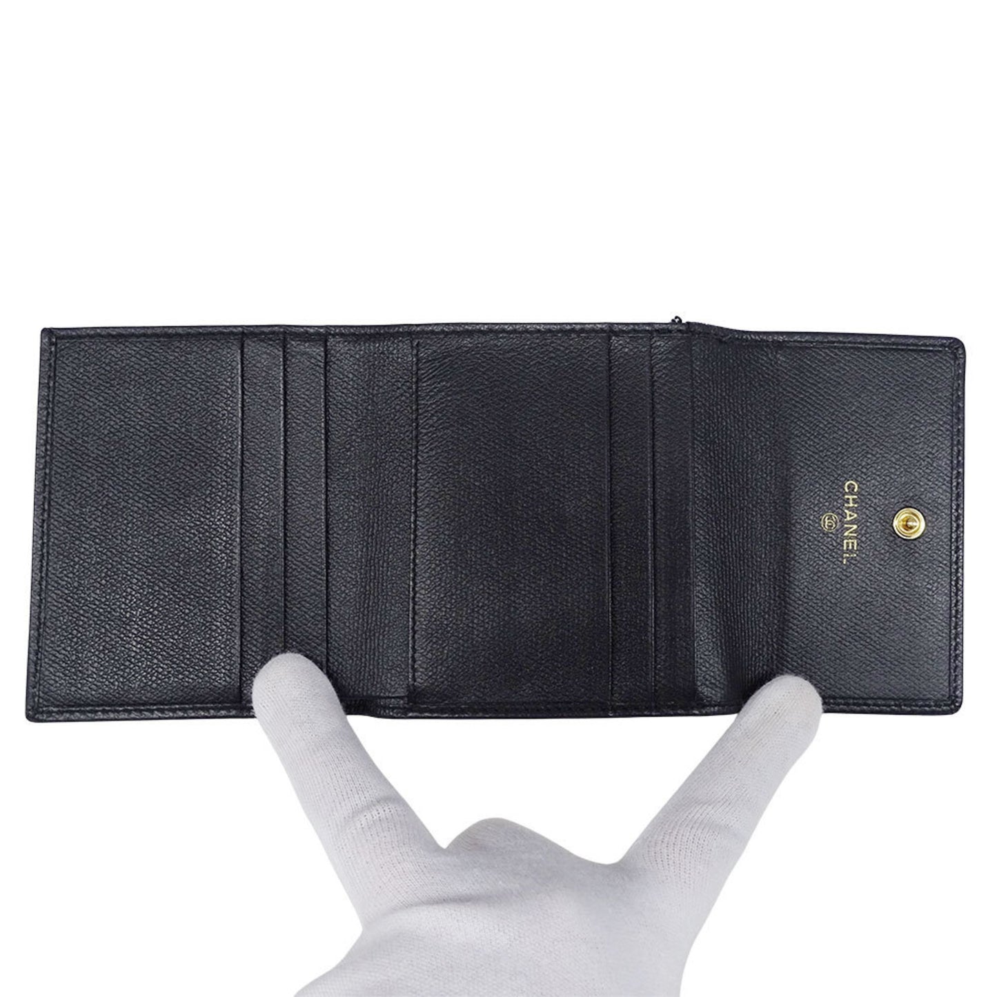 Chanel Women'S Bifold Wallet With Coco Button
