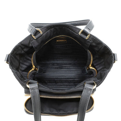 Prada Saffiano Nylon Handbag 1Bg308 Prada 2-Way Shoulder Bag Black