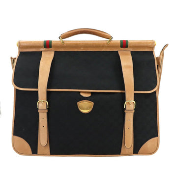 Gucci Garment Cover/Case In Gg Canvas And Leather With Black