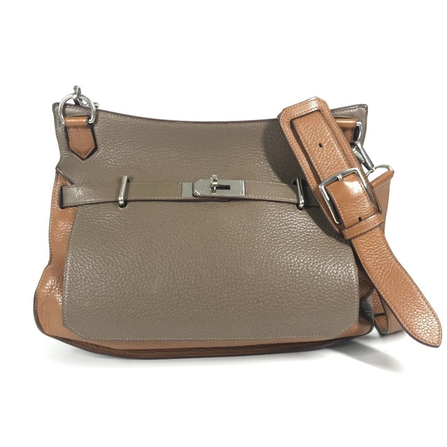 Hermes Gypsiere 34 Two-Tone Crossbody Flap Shoulder Bag In Taurillon Clemence Leather