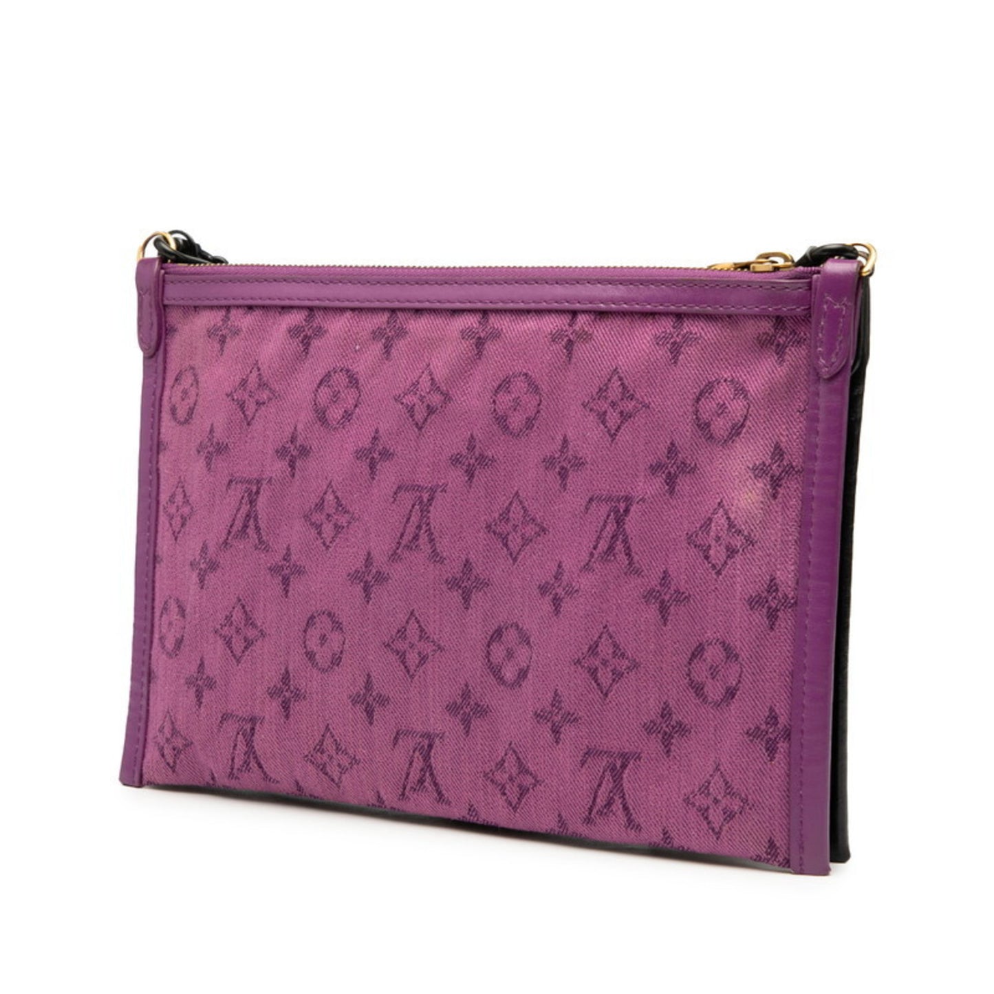 Louis Vuitton Monogram Flat Messenger Chain Shoulder Bag M44641 In Maroon