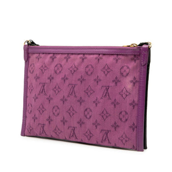 Louis Vuitton Monogram Flat Messenger Chain Shoulder Bag M44641 In Maroon