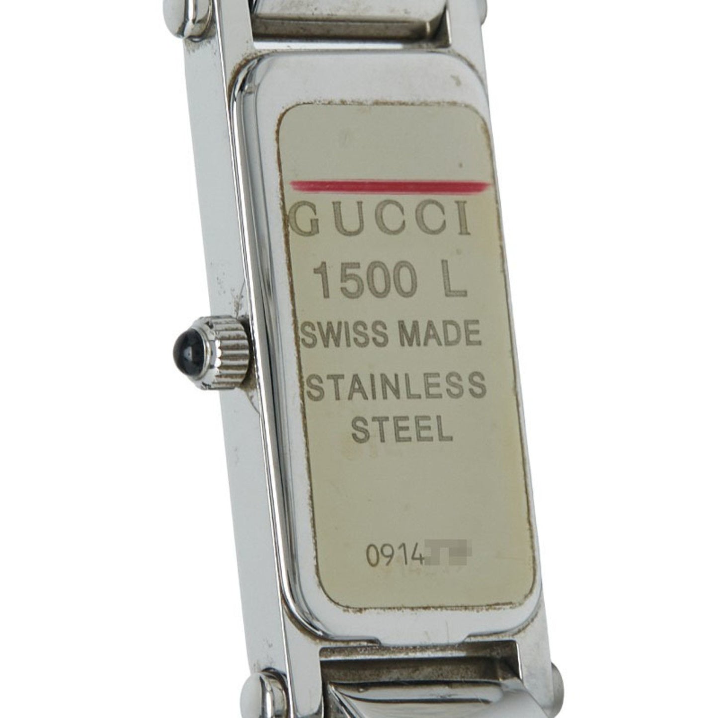 Gucci Bangle Watch 1500L Quartz Pink Dial Stainless Steel