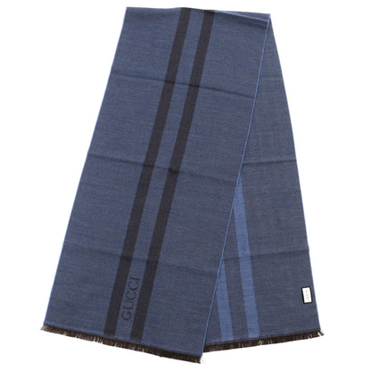 Gucci 100% Wool Herringbone Pattern Shawl