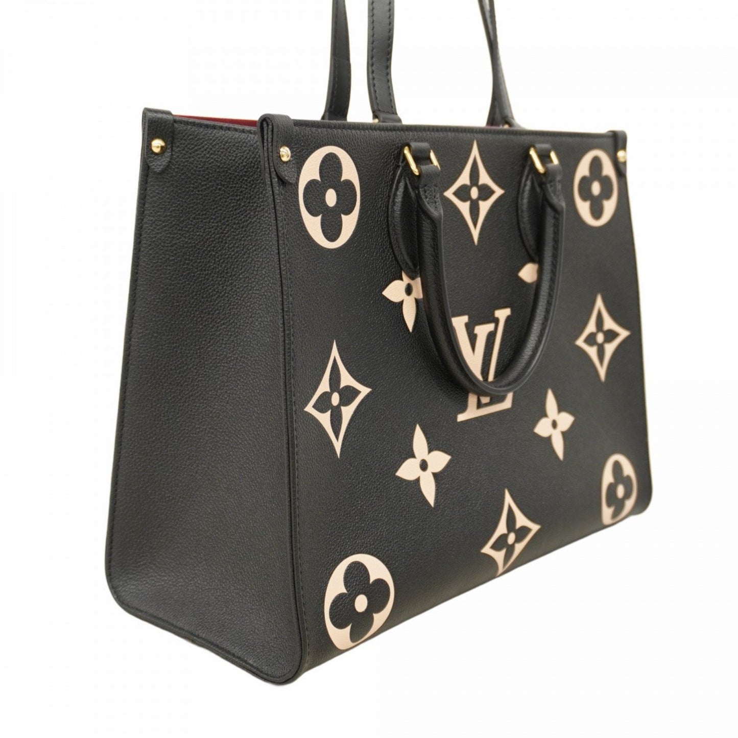 Louis Vuitton Monogram Empreinte On-The-Go Mm Tote Bag M45495 Black/Beige 2-Way