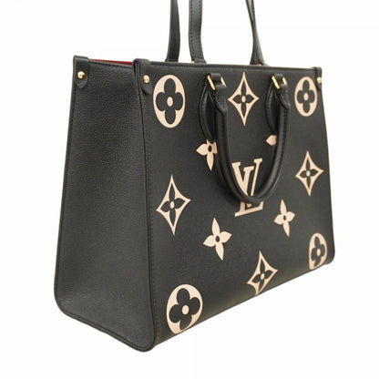 Louis Vuitton Monogram Empreinte On-The-Go Mm Tote Bag M45495 Black/Beige 2-Way
