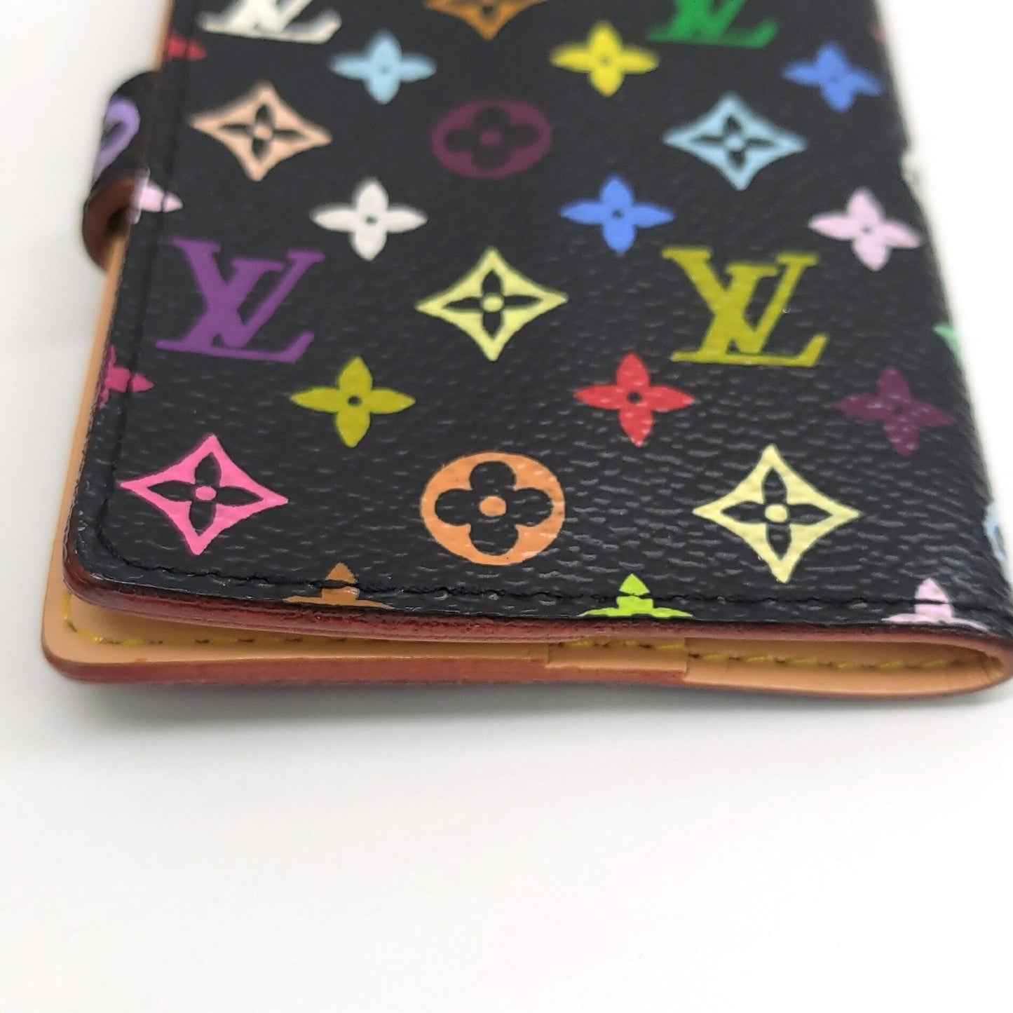 Louis Vuitton Multi Noir Carnet De Val Agenda Mini Card Case M92652 Ja-24910