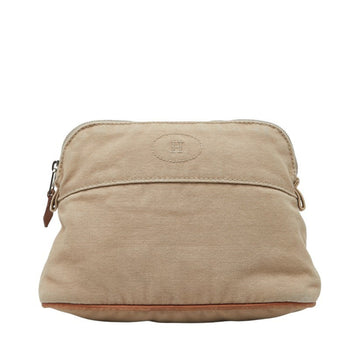 Hermes Bolide Pouch 20 Beige Canvas