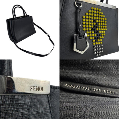 Fendi Handbag Shoulder Bag Petite Toujour Leather Black