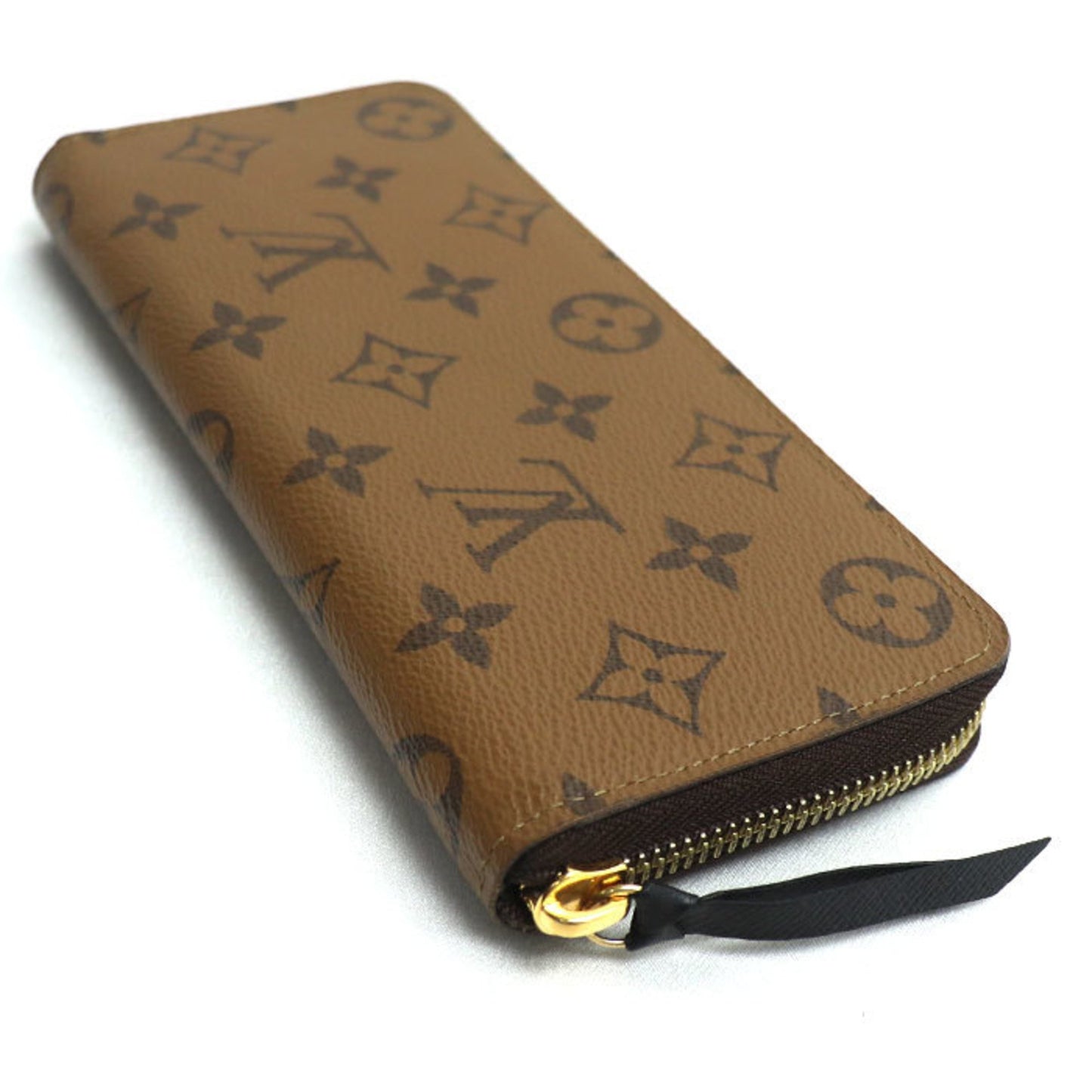 Louis Vuitton Louis Vuitton Portefeuille Clemence Long Wallet Round Monogram Reverse Brown M82336