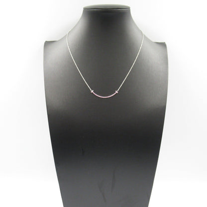 Tiffany & Co. T Smile Small Pink Sapphire Necklace