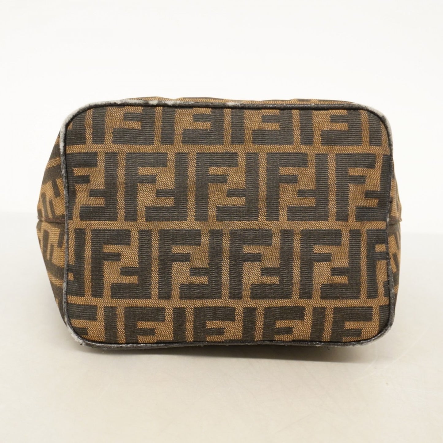 Fendi Zucca Nylon Canvas Handbag In Brown