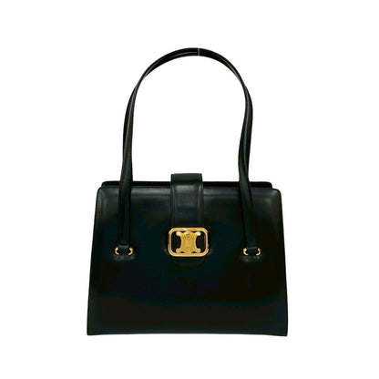 Celine Triomphe Logo Calf Leather Tote Bag