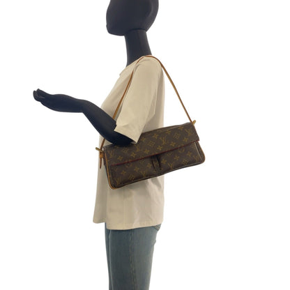 Louis Vuitton Monogram Viva Cite Mm Brown Leather Shoulder Bag With Gold Hardware