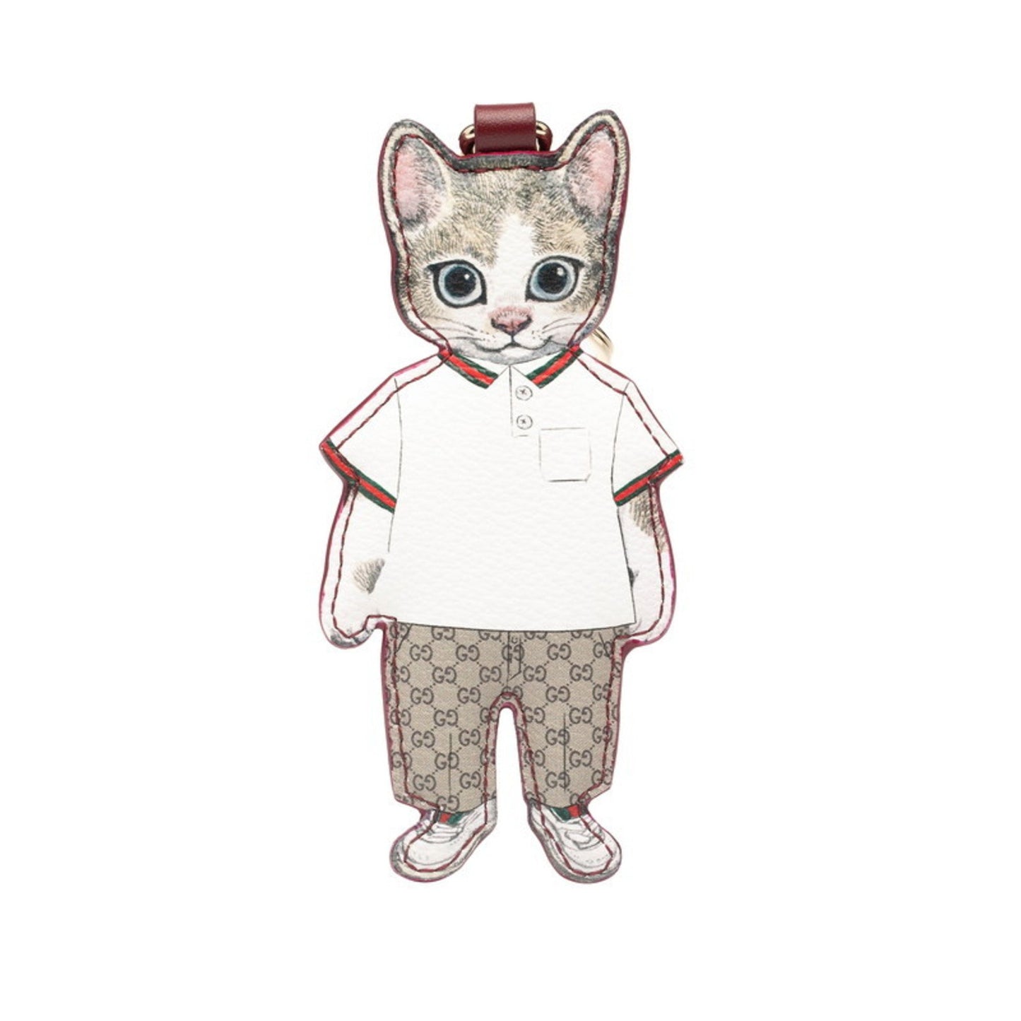 Gucci X Yuko Higuchi Japan-Exclusive Boris The Cat Keychain Charm In Beige