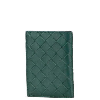 Bottega Veneta Intrecciato Long Wallet Green Leather