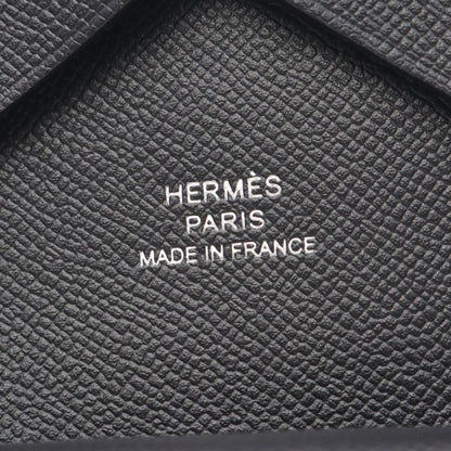 Hermes Herms Calvi Duo Wallet/Coin Case Leather Wallet Veau Madame