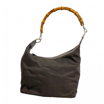 Gucci Bamboo Handbag 000 2058 0531 5 Nylon Brown