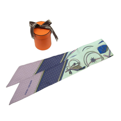 Herms Twilly "Les Voitures A Transformation" Folding Carriage Scarf