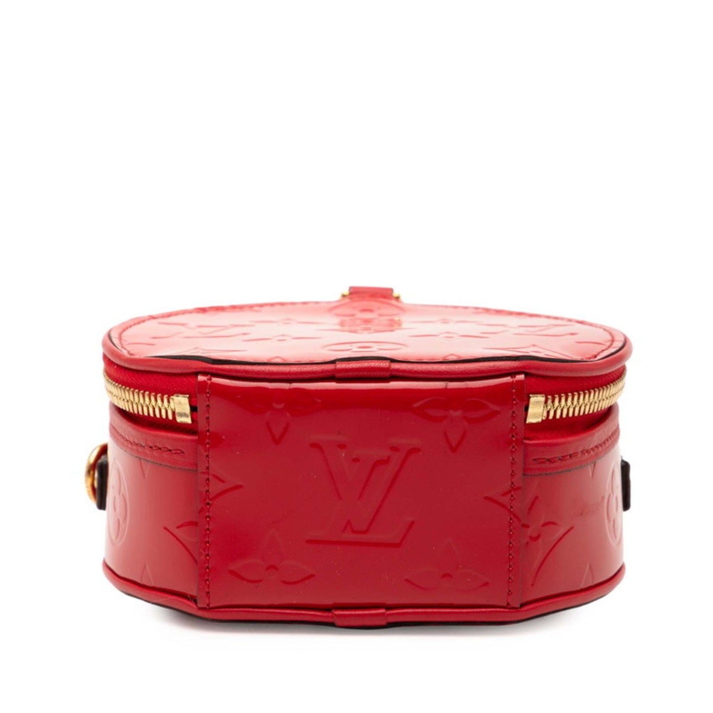 Louis Vuitton Monogram Vernis Mini Boite Chapeau Crossbody Shoulder Bag M90498 Rouge Patent Leather