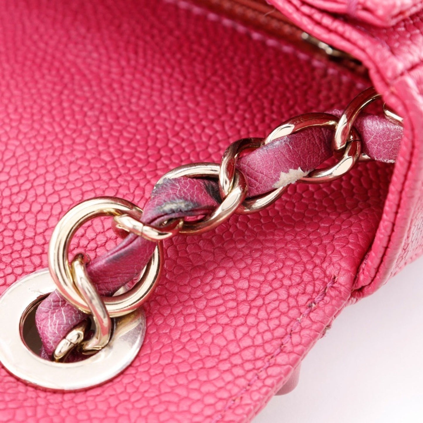 Chanel Coco Mark Handbag Shoulder A93659 Caviar Skin 2018 Pink 2Way Flap Top Handle