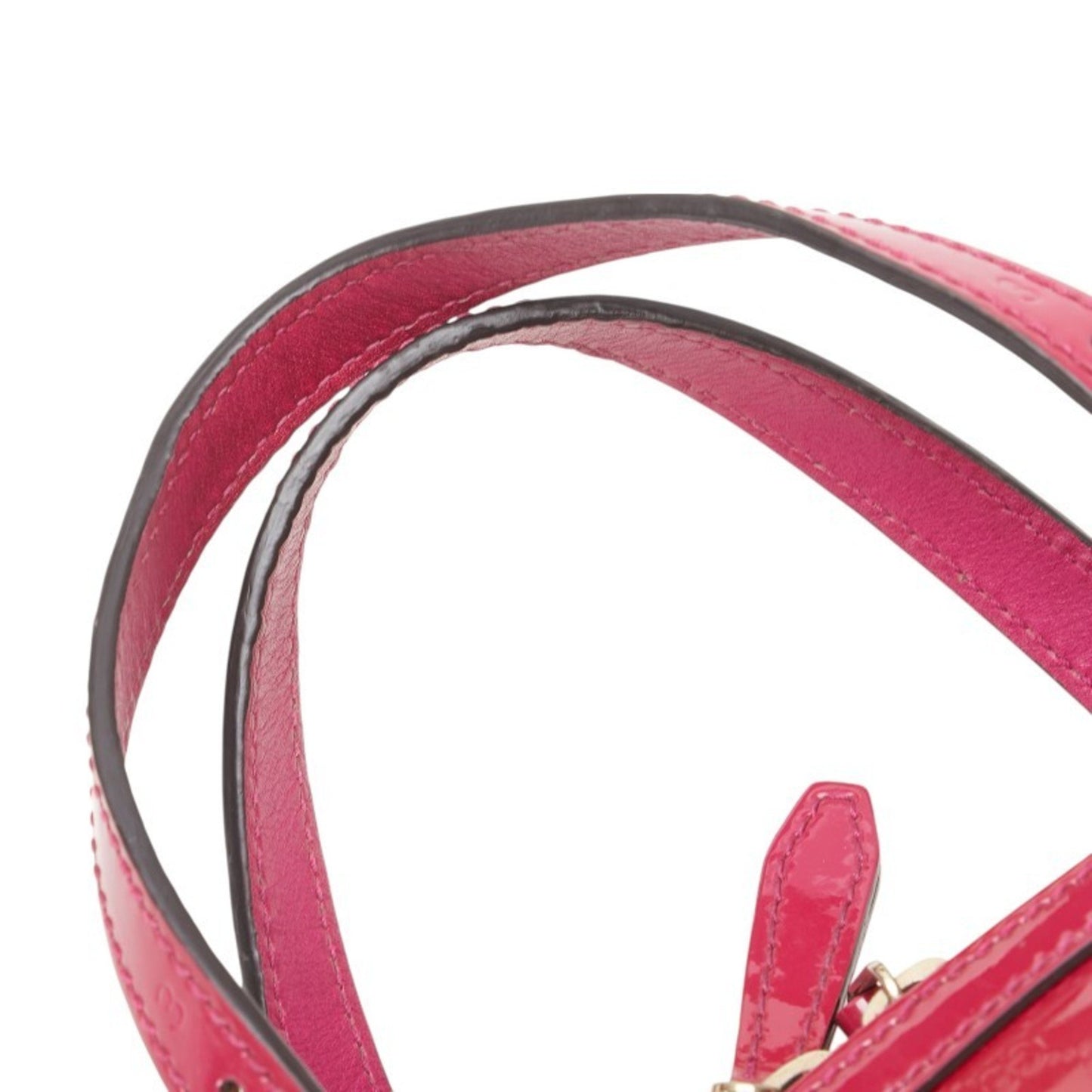 Gucci Micro Gg Handbag/Shoulder Bag 2Way 309617 Pink Patent Leather