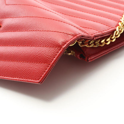 Saint Laurent Monogram Envelope Shoulder Bag In Calfskin Leather
