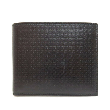 Salvatore Ferragamo Gancini Pattern Bi-Fold Wallet Leather