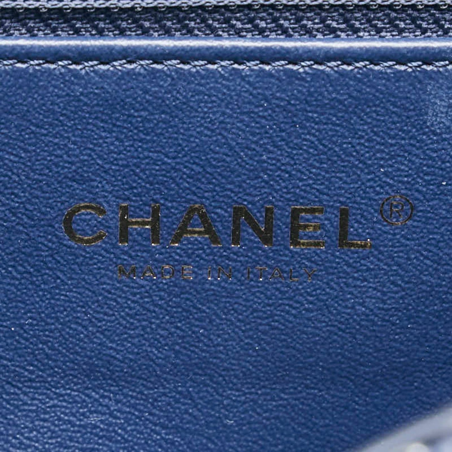 Chanel Cc Filigree Coco Mark Python Embossed Chain Shoulder Bag In Navy Tweed