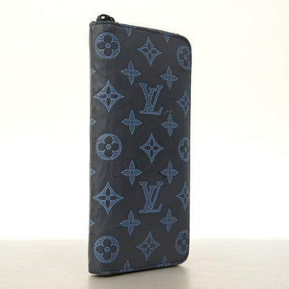 Louis Vuitton Monogram Shadow Zippy Wallet Vertical M80423 Navy