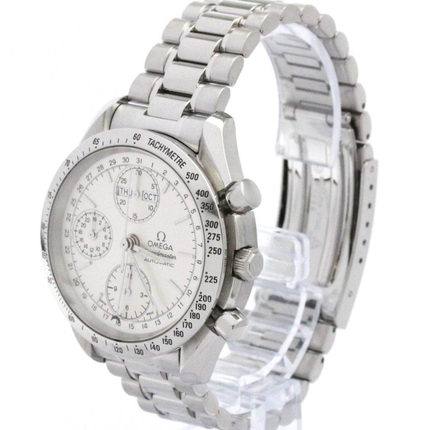 Omega Speedmaster Triple Date Steel Automatic Watch 3521.30 Polished