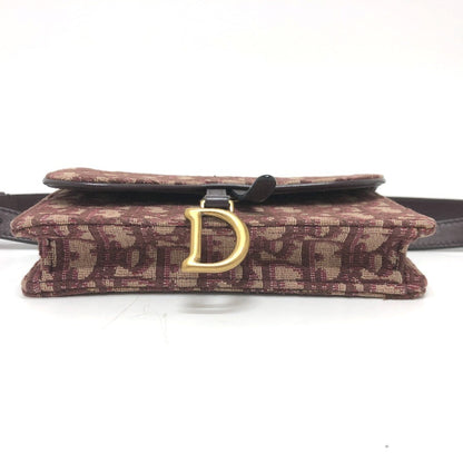 Christian Dior Trotter Saddle Belt Pouch/Waist Pouch/Body Bag In Canvas/Leather