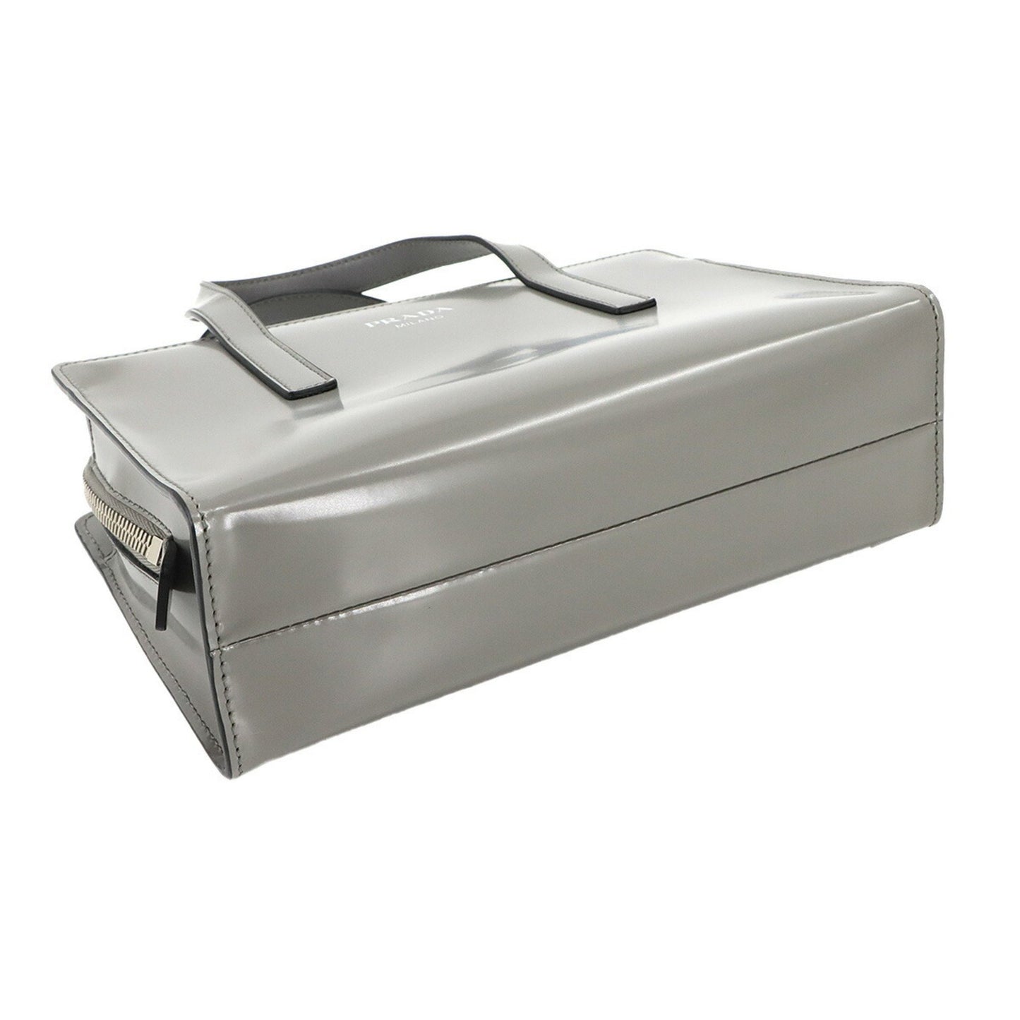 Prada Re-Edition 1995 2-Way Hand Shoulder Bag In Gray Leather