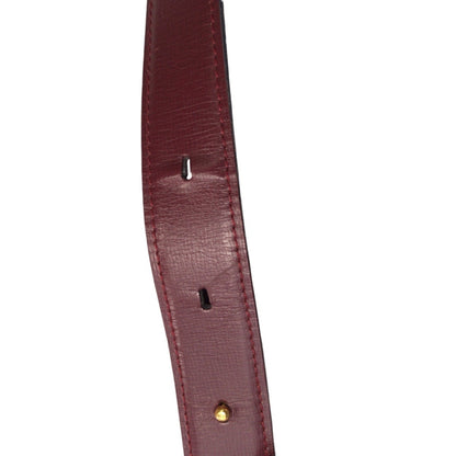 Cartier Must Line Bordeaux Gold Hardware Leather Shoulder Bag Pochette
