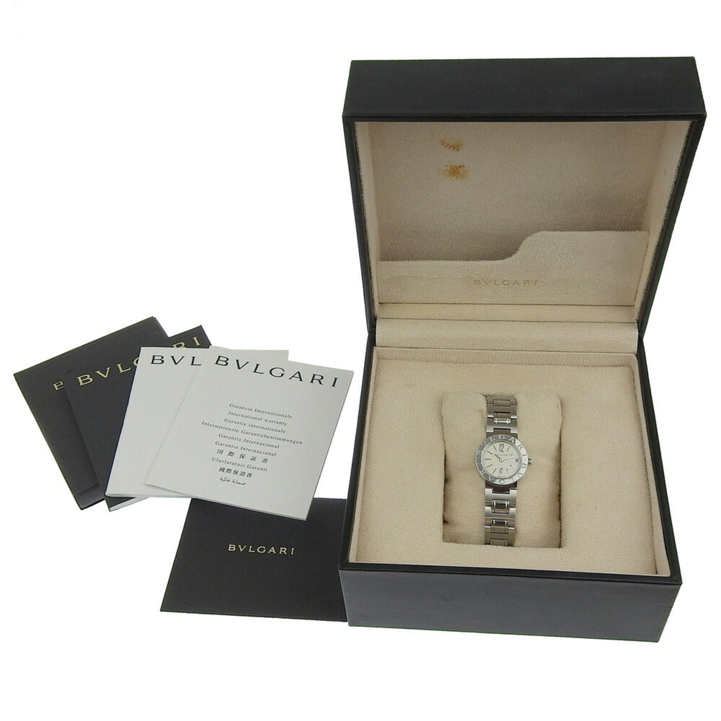 Bvlgari Watch Bb23Ss Stainless Steel Quartz Analog Display White Dial