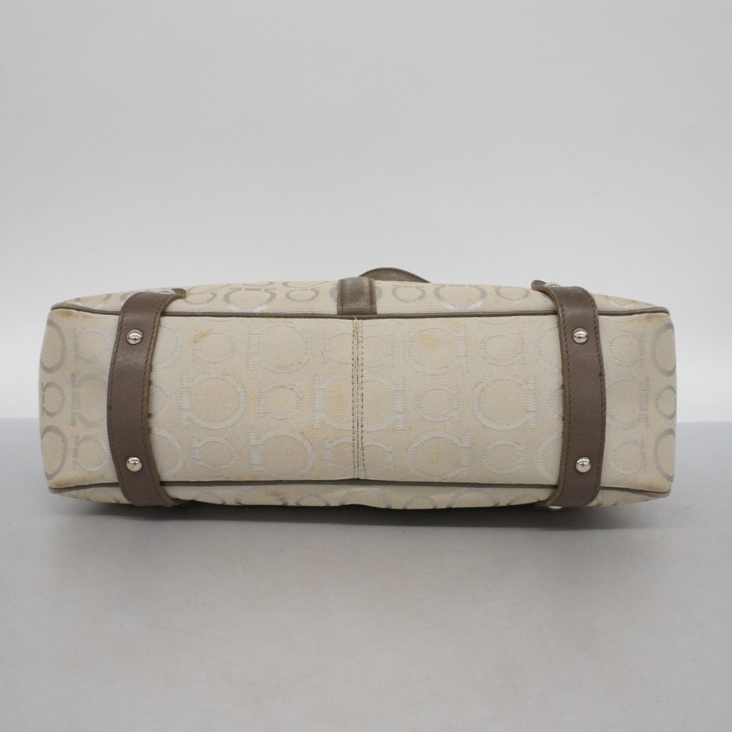 Salvatore Ferragamo Gancini Canvas Tote Bag