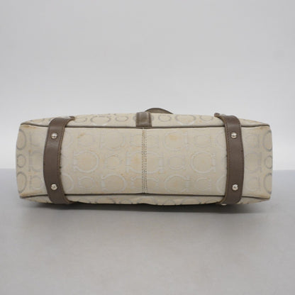 Salvatore Ferragamo Gancini Canvas Tote Bag
