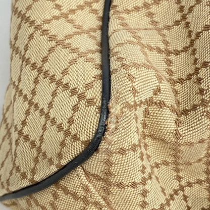 Gucci Diamante Handbag 211944 Canvas Brown Black