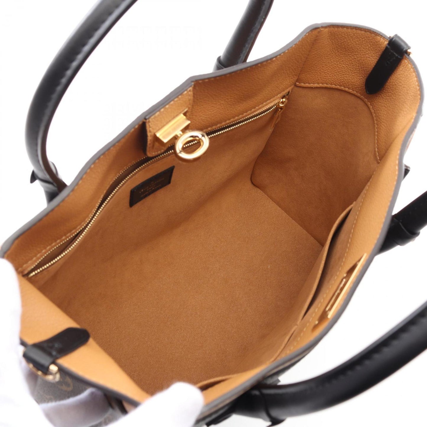 Louis Vuitton On My Side Mm Handbag Leather Coated Canvas Monogram