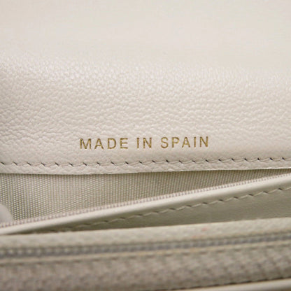 Chanel Chanel 19 Ap0955 White Lambskin Coco Mark Long Wallet