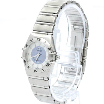 Polished Omega Constellation Mop Dial Steel Quartz