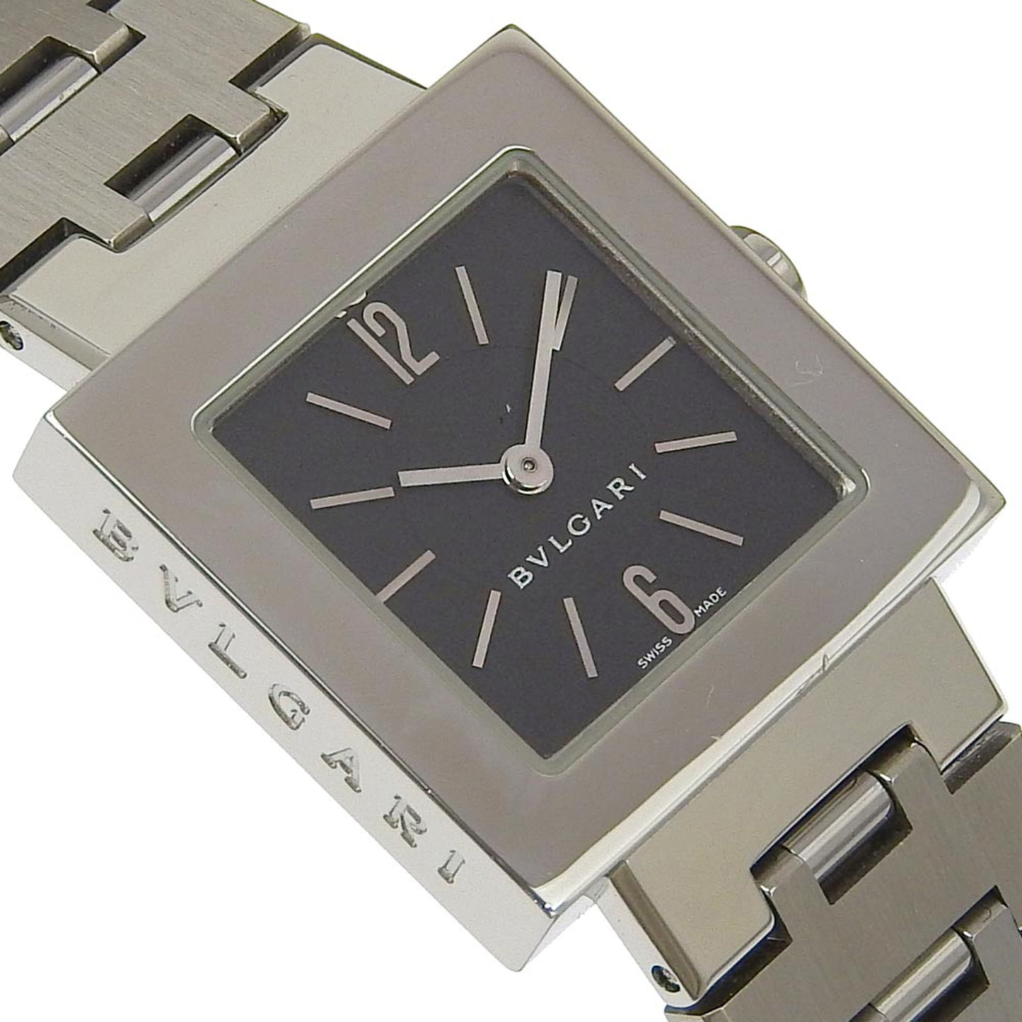 Bvlgari Quadrado Sq22Ss Stainless Steel Watch With Quartz Movement
