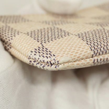 Louis Vuitton Damier Azur Pochette Cle Wallet/Coin Case N62659 White